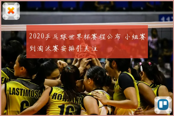 2020乒乓球世界杯赛程公布 小组赛到淘汰赛安排引关注